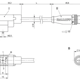 Соединительный кабель Balluff BCC VC04-M413-3E-665-PX0350-030