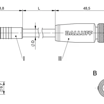 Соединительный кабель Balluff BCC W314-W414-3E-304-SW0434-020