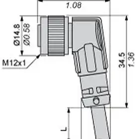 Разъем с кабелем Telemecanique XZCPV1264L5