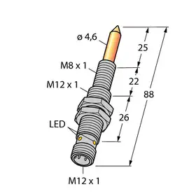 Магнитный датчик TURCK NIMFE-EM12/4.6L88-UP6X-H1141/S1182