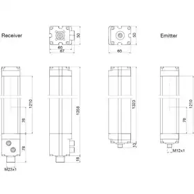 Световая завеса безопасности DATASENSING LP4ER/40-120M4L