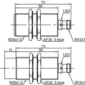 Индуктивный датчик расстояния LANBAO LR30XCF10LUM-E2