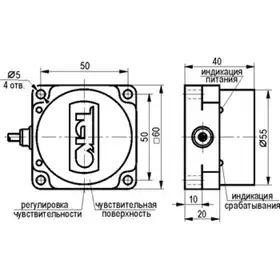 Индуктивный датчик ТЕКО ISN I8P5-11G-R25-LZ