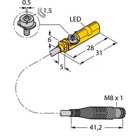 Магнитный датчик TURCK BIM-UNT-AP6X-0.6-PSG3M