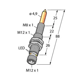 Магнитный датчик TURCK NIMFE-EM12/4.9L88-UP6X-H1141/S1182