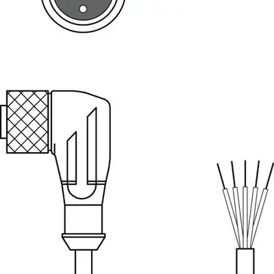Разъем с кабелем Leuze Electronic KD U-M12-5W-P1-150-3DP