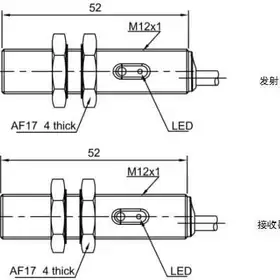 Оптический датчик LANBAO PR12-TM5DNO