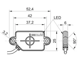 Емкостной датчик Baumer CFDK 25G1125/LN6