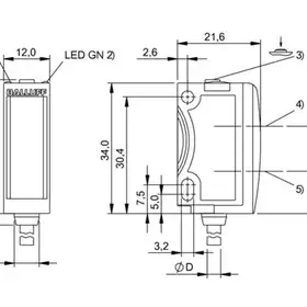 Оптический датчик расстояния Balluff BOD 6K-RA03-02