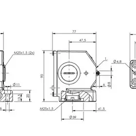 Блочный выключатель Balluff BNS 813-B06-L12-72-22-06-FC