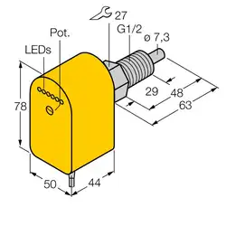 Датчик потока TURCK FCS-GL1/2A4P-VRX/24VDC