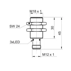 Индуктивный датчик Baumer IR18.P12S-F45.PO1Z.7BO