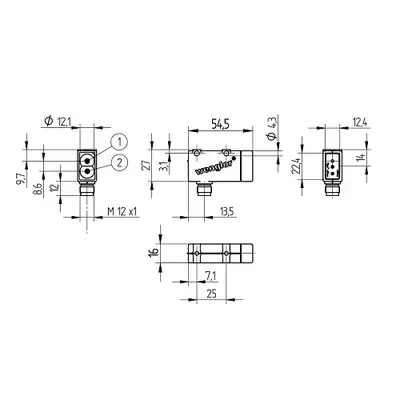 Датчик контрастной метки Wenglor YM24PAH2ABF