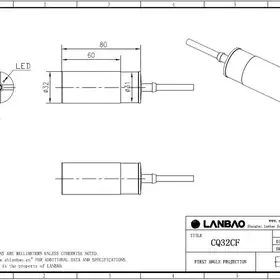 Емкостной датчик LANBAO CQ32CF15DNO