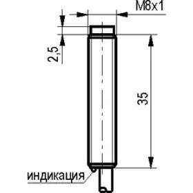 Индуктивный датчик ТЕКО ISN F11B-32N-2,5-L