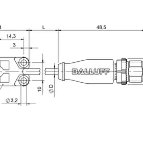 Емкостной датчик Balluff BCS R08RRE-PIM80C-EP00,3-GS04