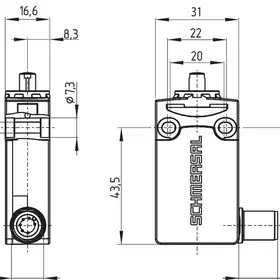 Kонцевой выключатель безопасности Schmersal PS116-Z11-STR-K200