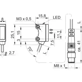 Оптический датчик Baumer O200.RR-GL1E.72NV/H006_T003