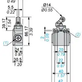 Kонцевой выключатель Telemecanique XCNT2721G11