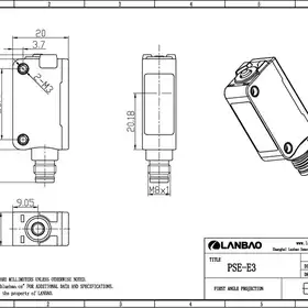 Оптический датчик LANBAO PSE-PM3DPBR-E3