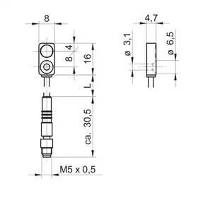 Индуктивный датчик расстояния Baumer IF08.D02S-F16.UA1Z.7WMV