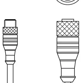 Соединительный кабель Leuze Electronic K-DS M12A-M8A-4P-0,3m-PVC