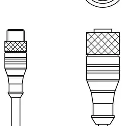 Соединительный кабель Leuze Electronic K-DS M12A-M8A-4P-0,3m-PVC