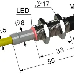 Индуктивный датчик Мега-К PS2-12M50-8N11-Z