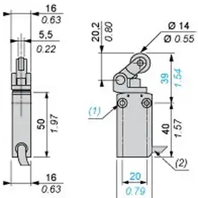 Kонцевой выключатель Telemecanique XCMN2121L2