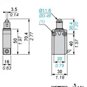 Kонцевой выключатель Telemecanique XCMD2102L08R12