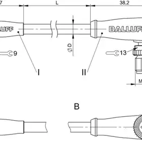 Соединительный кабель Balluff BCC M323-M423-3E-300-PX0334-030