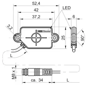 Емкостной датчик Baumer CFDK 25G1125/KS35LN5