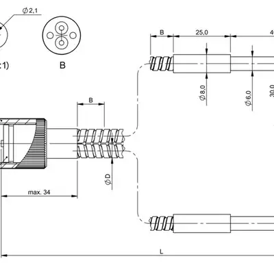 Оптоволоконный кабель Balluff BFO 18V-LDD-MZG-23-1,5