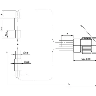 Оптоволоконный кабель Balluff BFO 18A-LCC-UZG-20-1,5