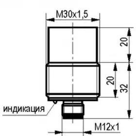 Индуктивный датчик ТЕКО ISN FC71A-32N-15-LS4