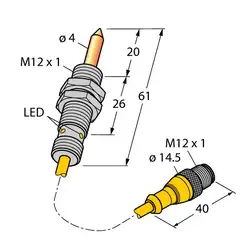 Магнитный датчик TURCK NIMFE-EM12/4.0L61-UN6X-0.3XYE-RS4/S1182