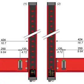 Cветовой барьер безопасности Telemecanique XUSZAML2PTS