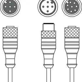 Y-образный разветвитель Leuze Electronic K-Y1 M12A-5m-M12A-S-PUR