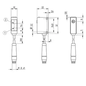 Лазерный датчик расстояния Wenglor P1KY003