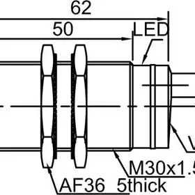 Емкостной датчик LANBAO CR30GCN15DPR