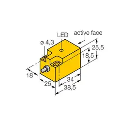 Индуктивный датчик TURCK NI10-Q25-AP6X