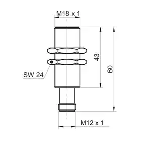Индуктивный датчик расстояния Baumer IWRR 18I97T4/S14