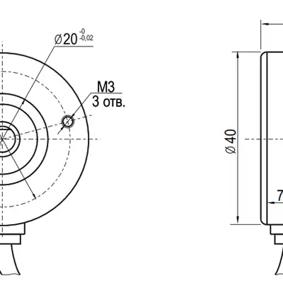 Инкрементальный энкодер INNOCONT ESI-S40-6-360-6-L-5