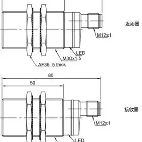 Оптический датчик LANBAO PR30-TM20DNO-E2
