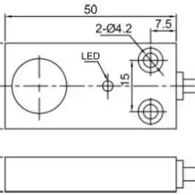 Индуктивный датчик LANBAO LE50SF05DNO