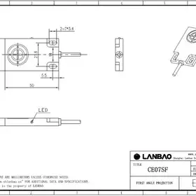 Емкостной датчик LANBAO CE07SF05DPO