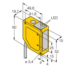 Лазерный датчик расстояния Banner Q50AP