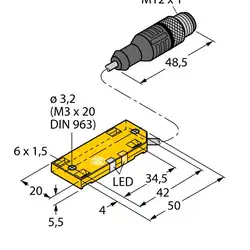 Емкостной датчик TURCK BC5-QF5.5-AP6X2-2-RS4/S250/3G