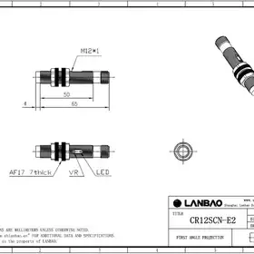 Емкостной датчик LANBAO CR12SCN04DPC-E2