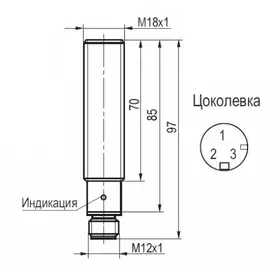 Индуктивный датчик ТЕКО ISB AC42A8-01G-5-LS27